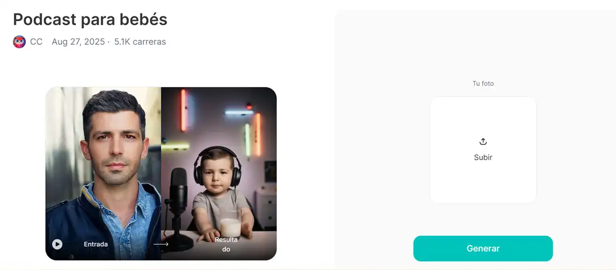 hacer podcasts para bebe con IA
