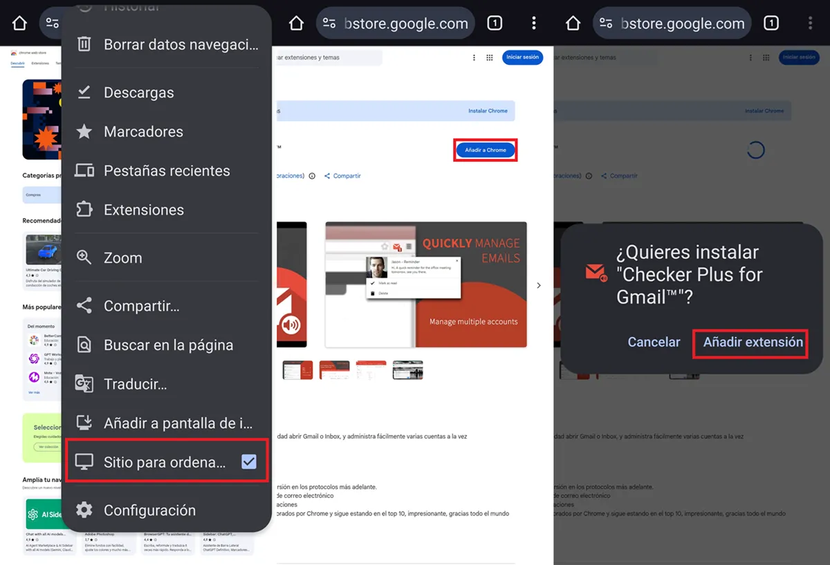 helium browser android como instalar extensiones