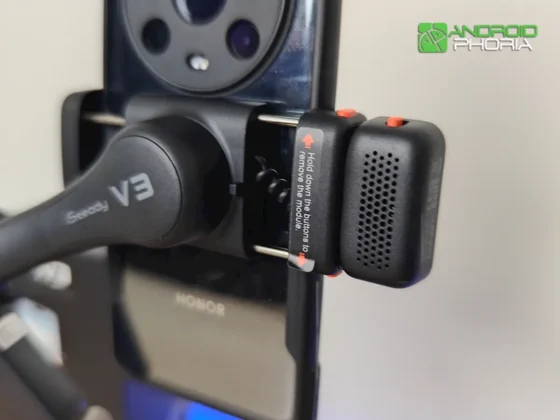 hohem iSteady V3 boton para liberar el movil del gimbal