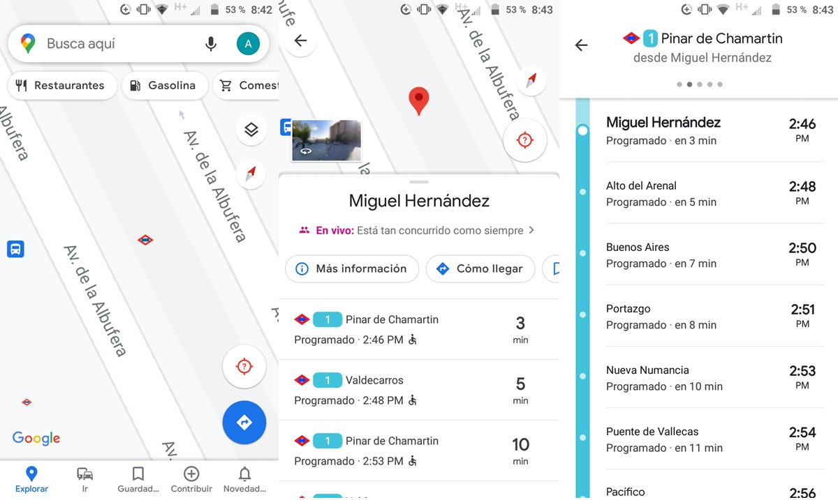 horarios de estaciones de metro de madrid cerca de ti google maps