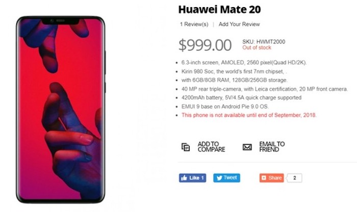 huawei mate 20 pro precio