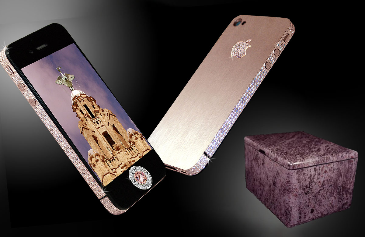 iPhone 4 Diamond Rose Edition, con más de 500 diamantes y un precio de 8 millones
