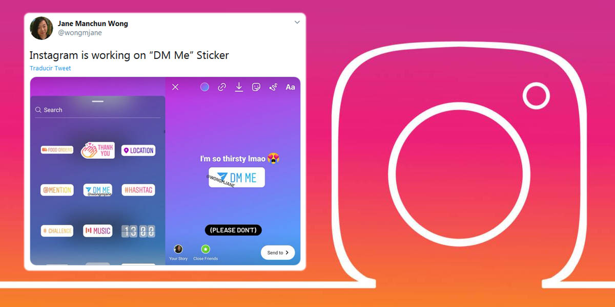 instagram lanzará sticker de mensajes directos pronto