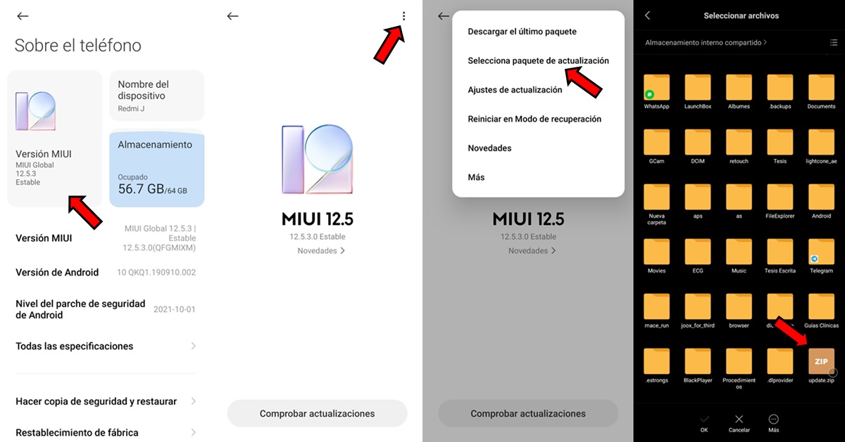 instala la ROM de MIUI que has descargado