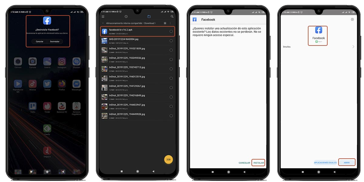 instalacion Facebook LC Android