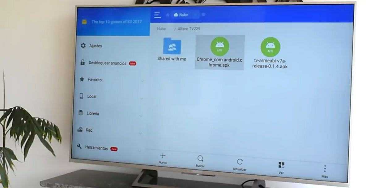 instalar APK Chrome Android TV