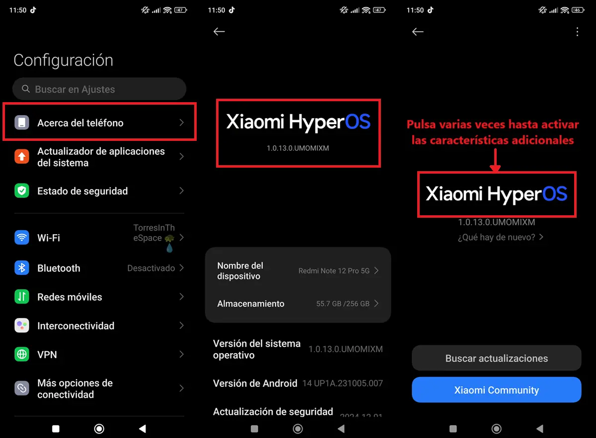 instalar actualizaciones en HyperOS de forma manual paso 1