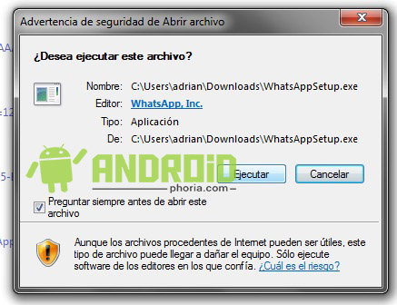 instalar whatsapp en windows