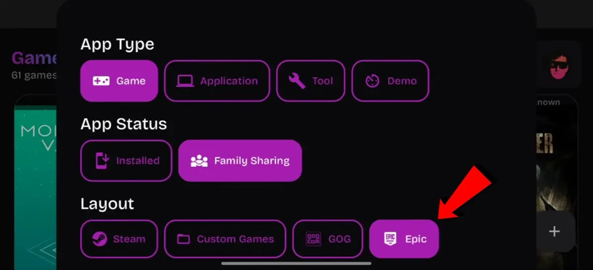 integracion de epic games store a GameNative Android