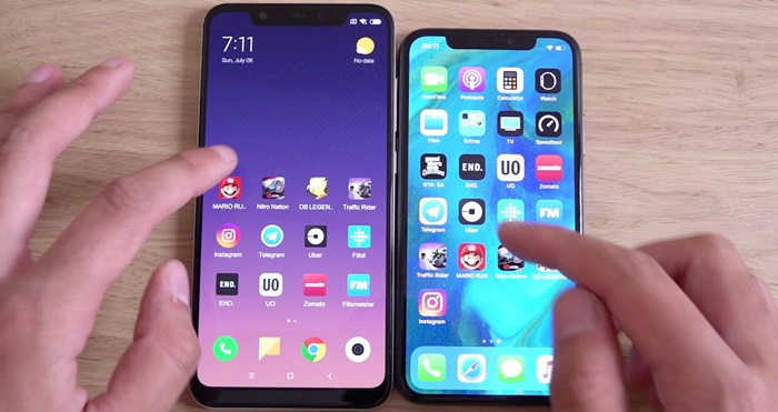 iphone x vs xiaomi mi 8 mejor