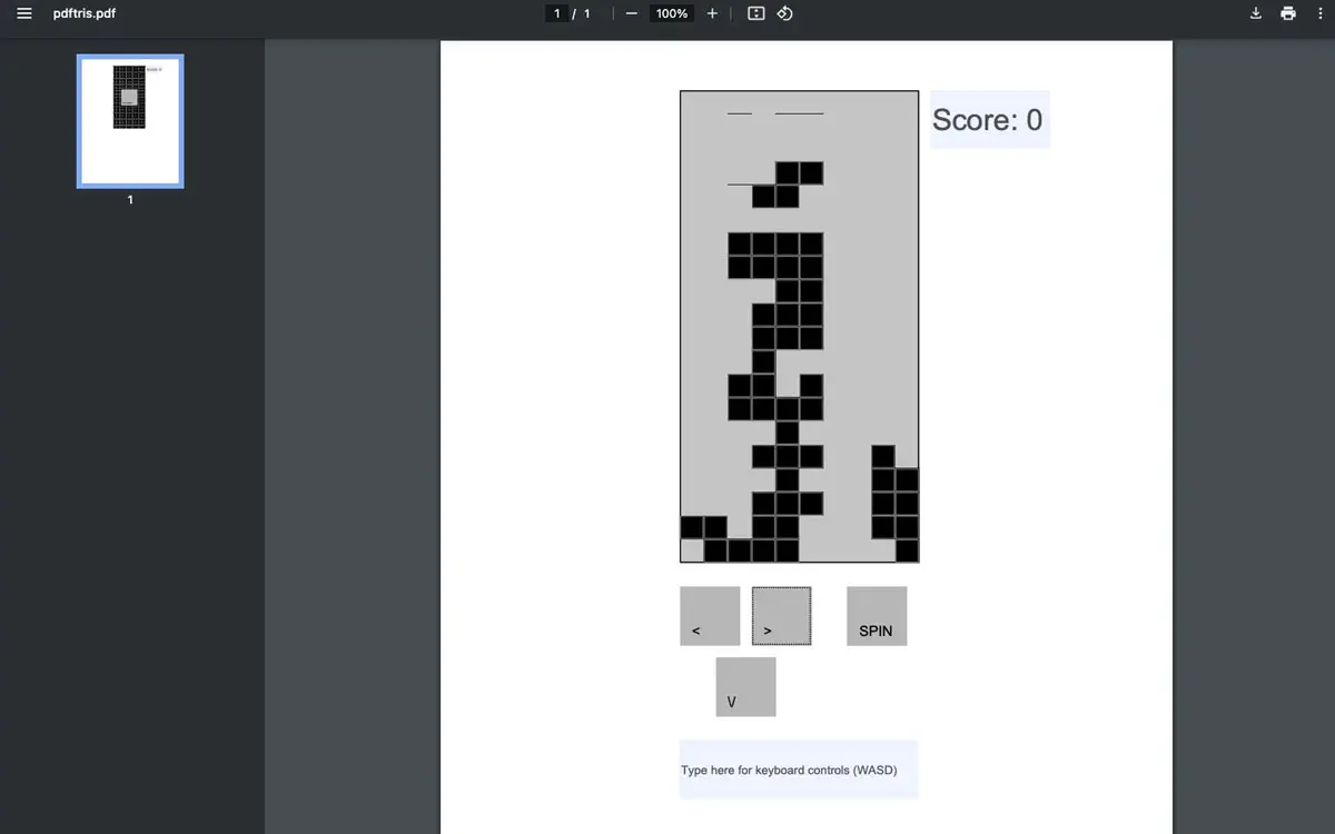 Tetris en PDF