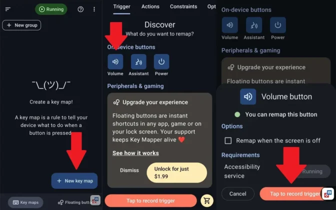Cómo cambiar las funciones de los botones de volumen en Android con Key Mapper