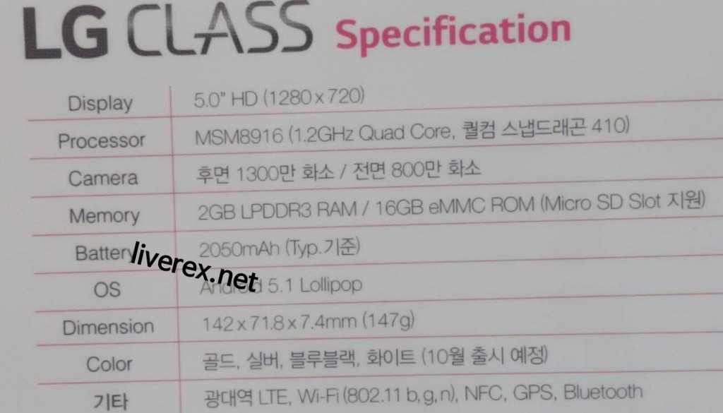lg class especificaciones filtradas1