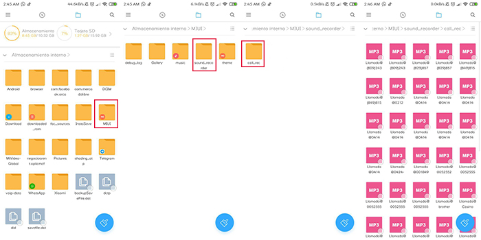 llamadas grabadas de xiaomi