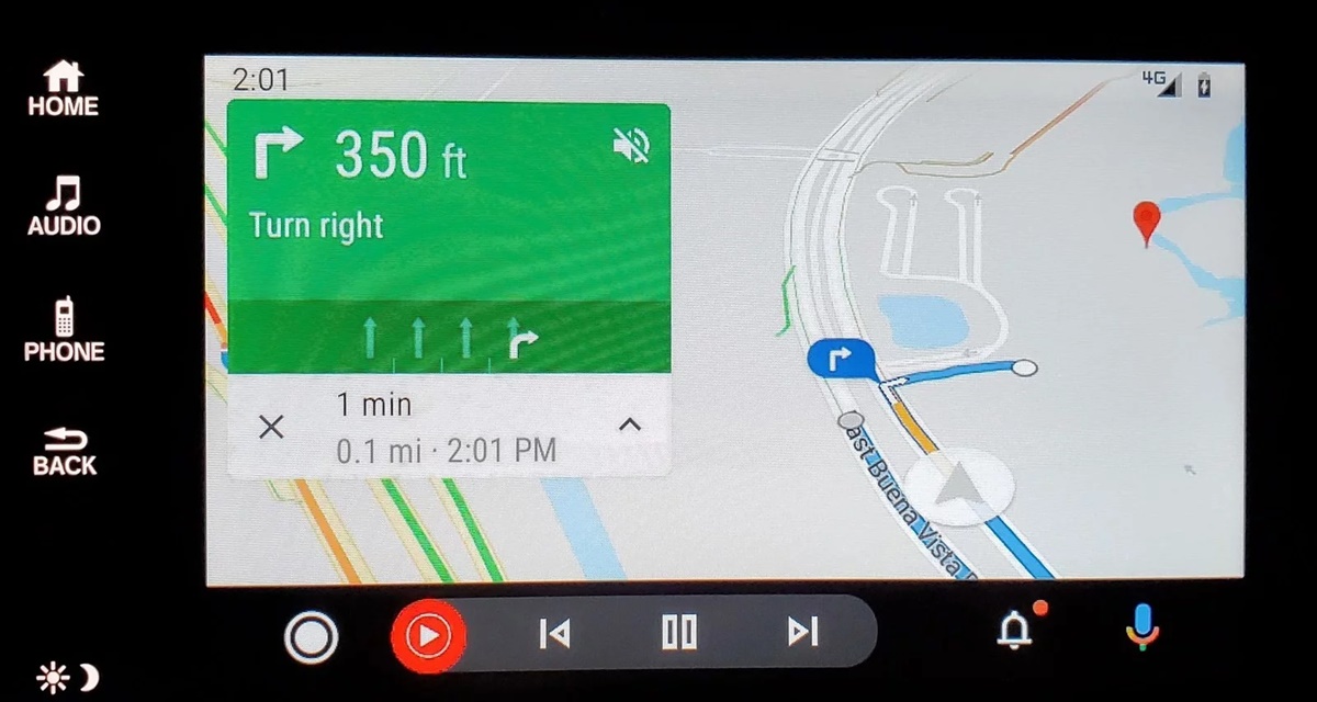 mapa nueva interfaz android auto