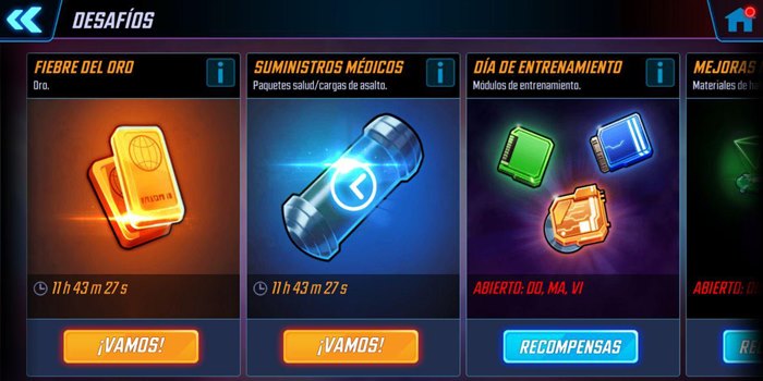 marvel strike force desafíos