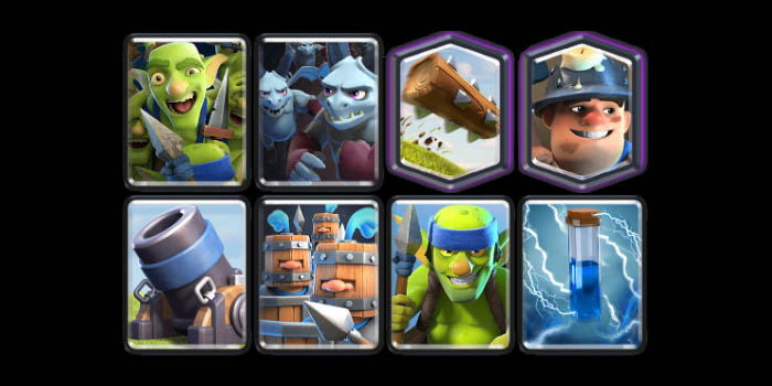 mazo reclutas reales clash royale mineros