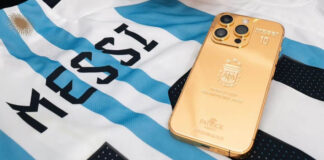 messi regala iphone 14 bañado oro compañeros seleccion