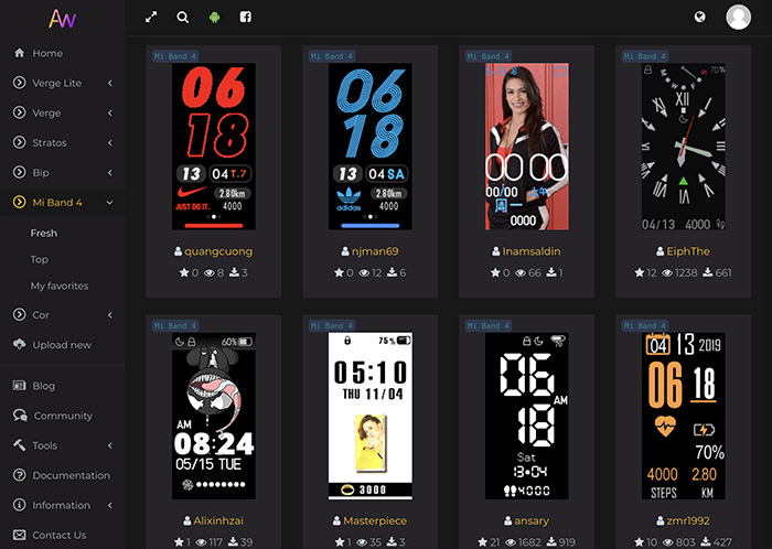 mi band 4 watchfaces