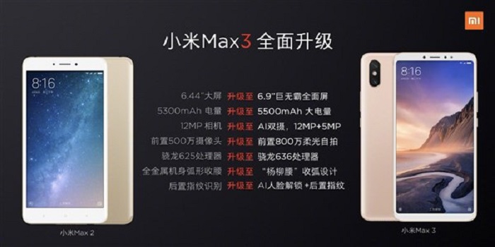 mi max 2 vs mi max 3