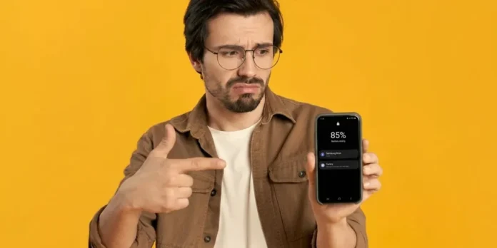 mi movil samsung solo carga hasta el 85 porciento