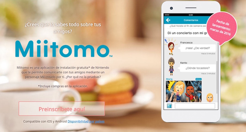 Miitomo lanzamiento