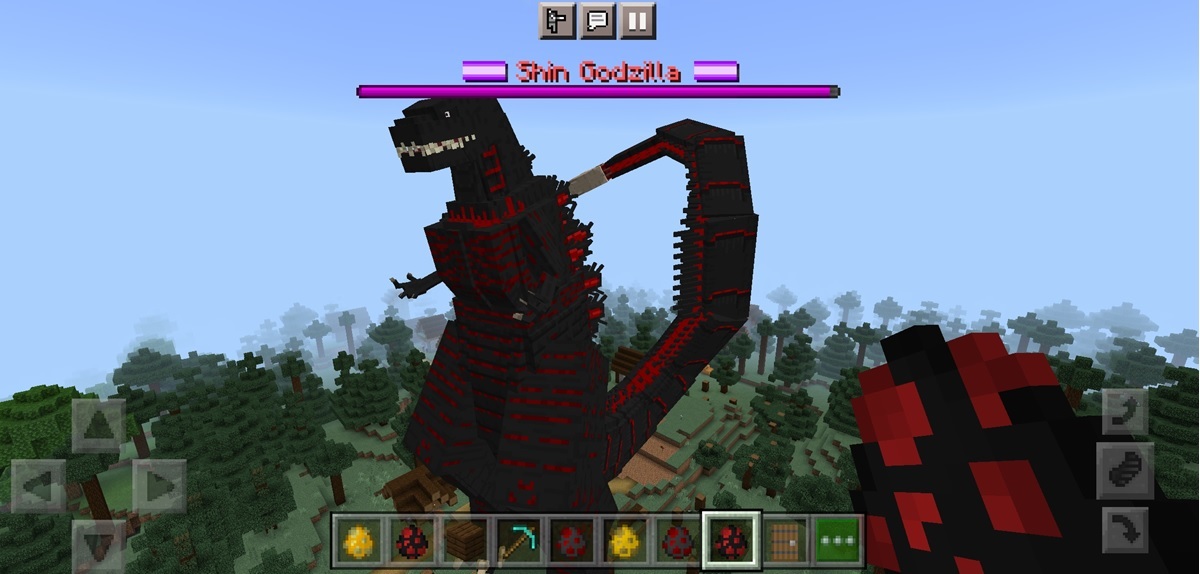 minecraft con el mod de shin godzilla