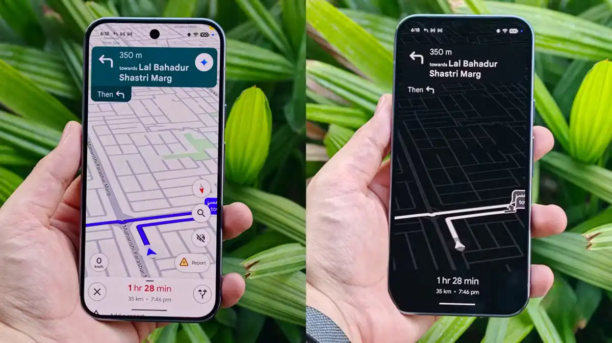 modo de conduccion google maps con y sin ahorra de energia