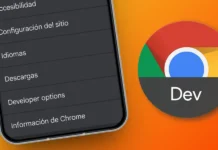 modo desarrollador Chrome Android