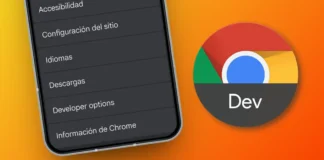 modo desarrollador Chrome Android