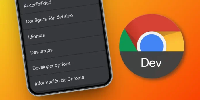modo desarrollador Chrome Android