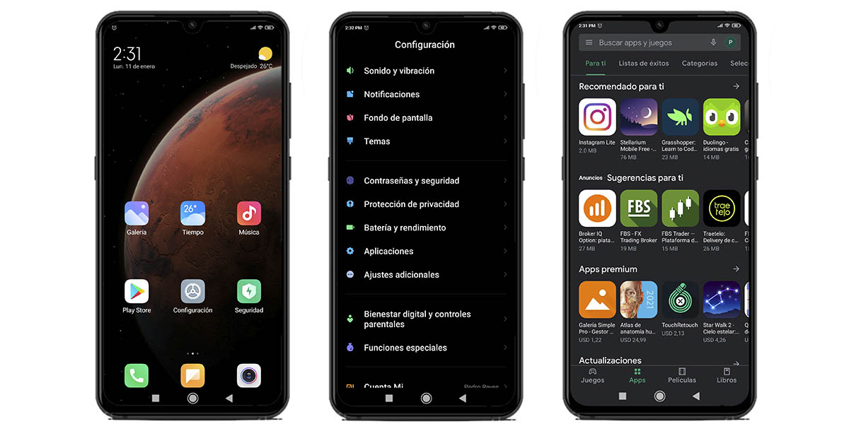 modo lite MIUI 12 interfaz
