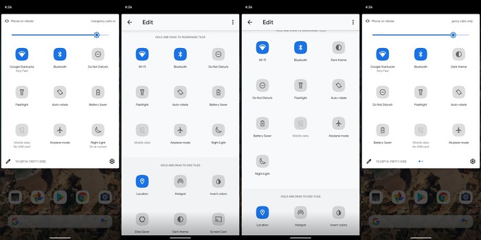 modo oscuro android configuraciones rapidas