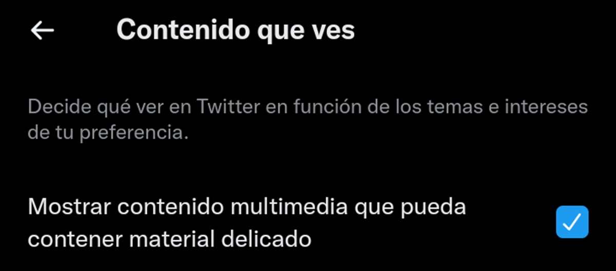 mostrar contenido delicado twitter