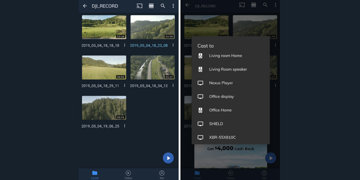 mx player chomecast