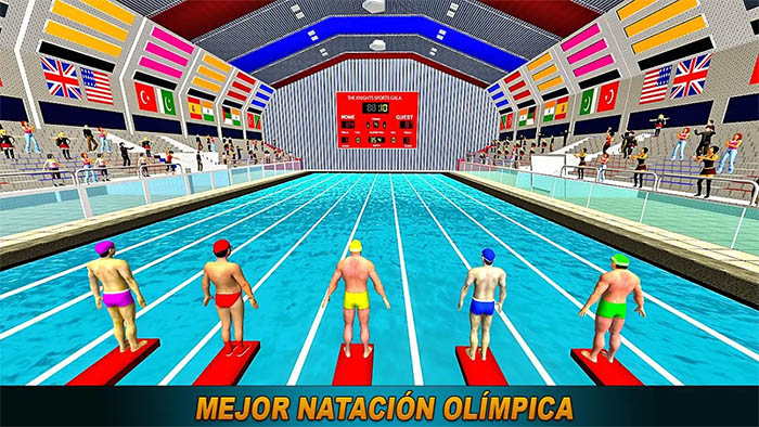 niños natación piscina de agua aventura