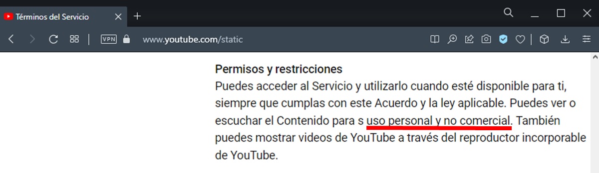 no puedes poner musica de youtube en tu negocio