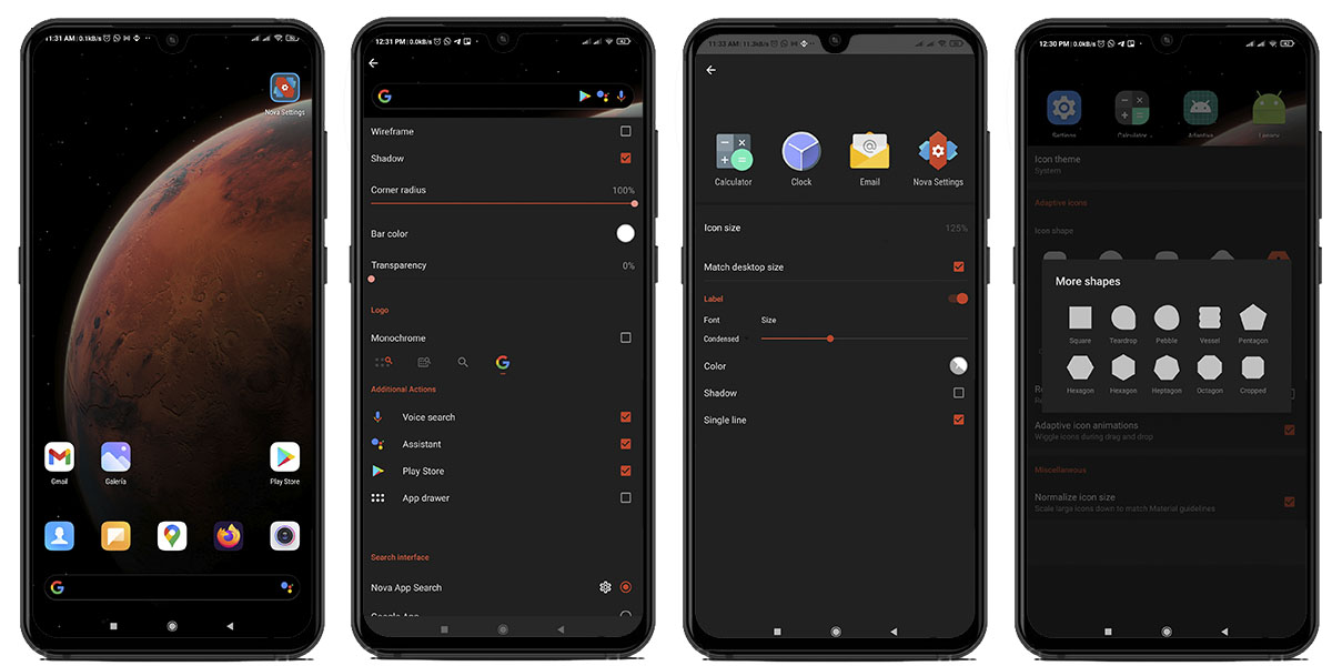 nova launcher 7 personalizar iconos y barra búsqueda google