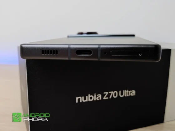 nubia Z70 Ultra parte inferior