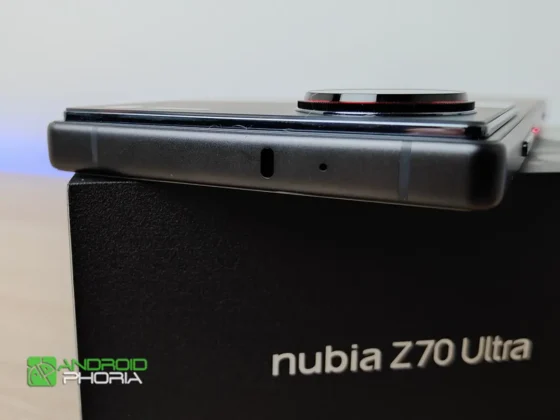 nubia Z70 Ultra parte superior