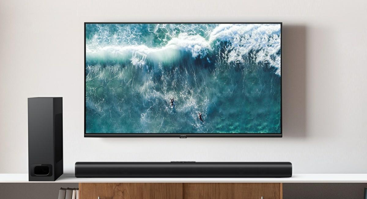 nueva barra de sonido y smart tv sled 4k realme