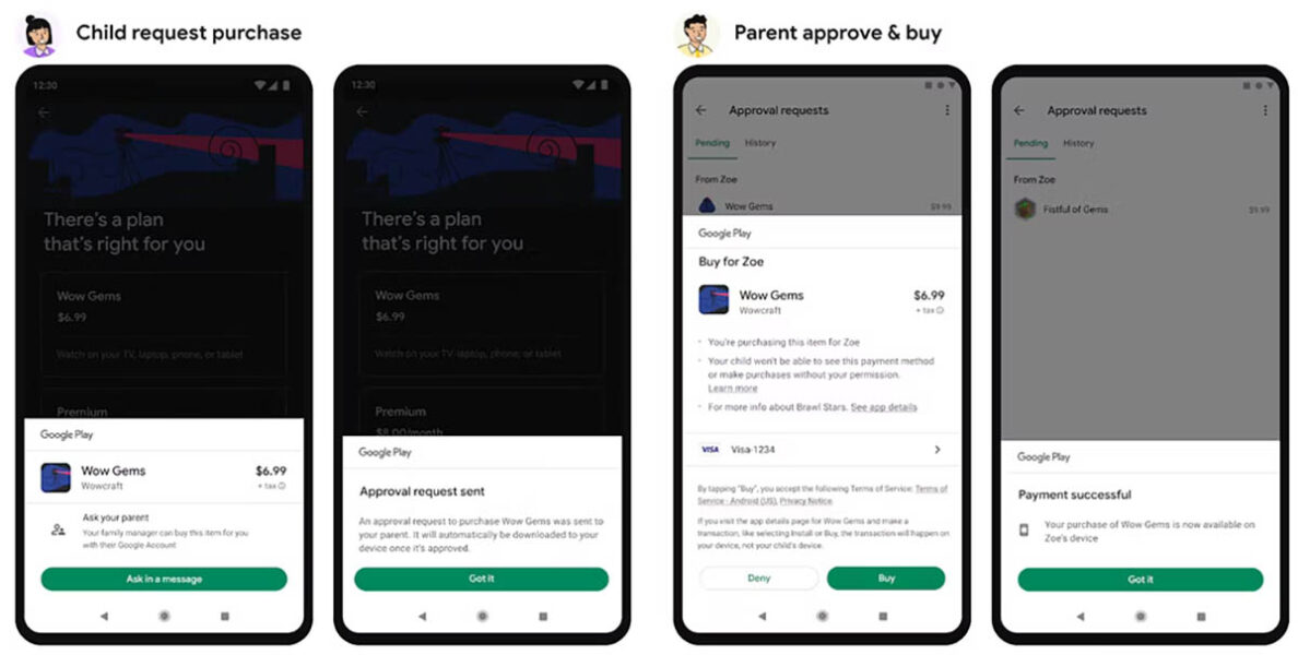 Google Compra Android Google Play ahora permite aprobar o rechazar compras a distancia