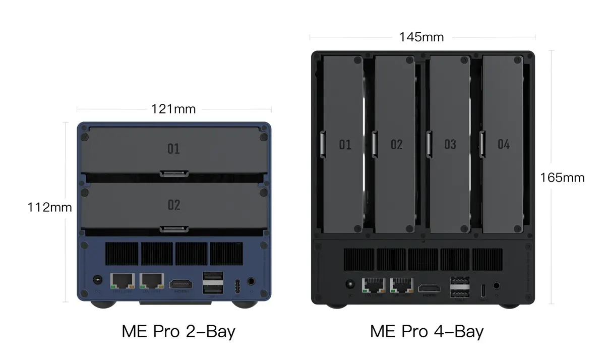 nuevos Beelink ME Pro modelos de 2 y 4 bahías