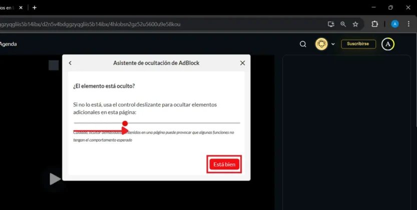 ocultar fanzone de dazn con adblock 2