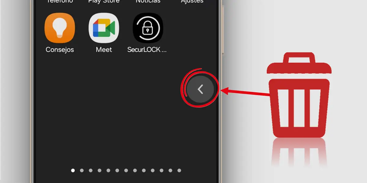 Cómo quitar la flecha del gesto de deslizar hacia atrás en un Samsung Galaxy