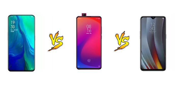 oppo reno redmi k20 realme 3 pro