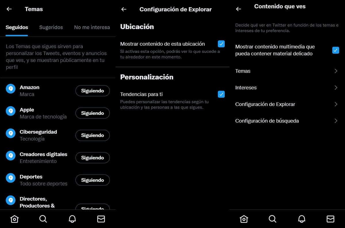 otras formas de cambiar recomendaciones twitter