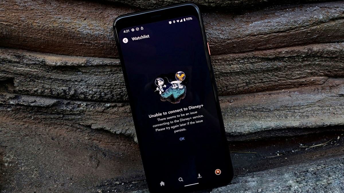 pantalla de error disney plus