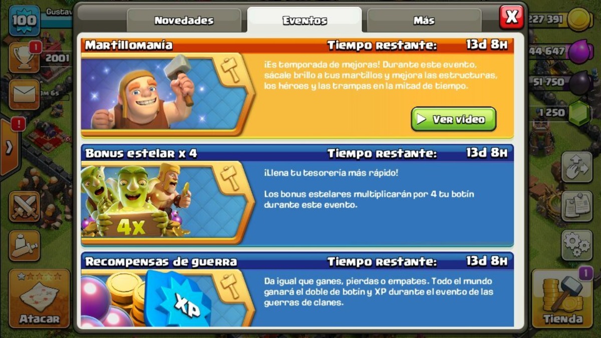 participar en los eventos de clash of clans