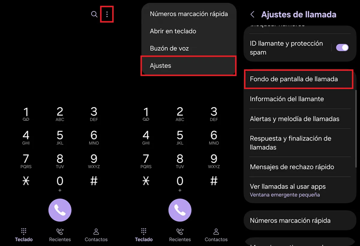 paso 1 para cambiar fondo de pantalla de llamadas en Samsung